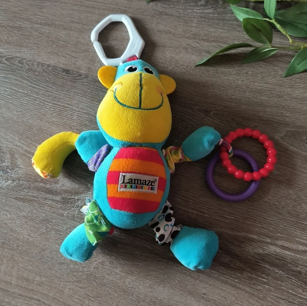 Lamaze Colorful Monkey Clip-On Plush Toy Plush Baby Ring Link Clip Rattle